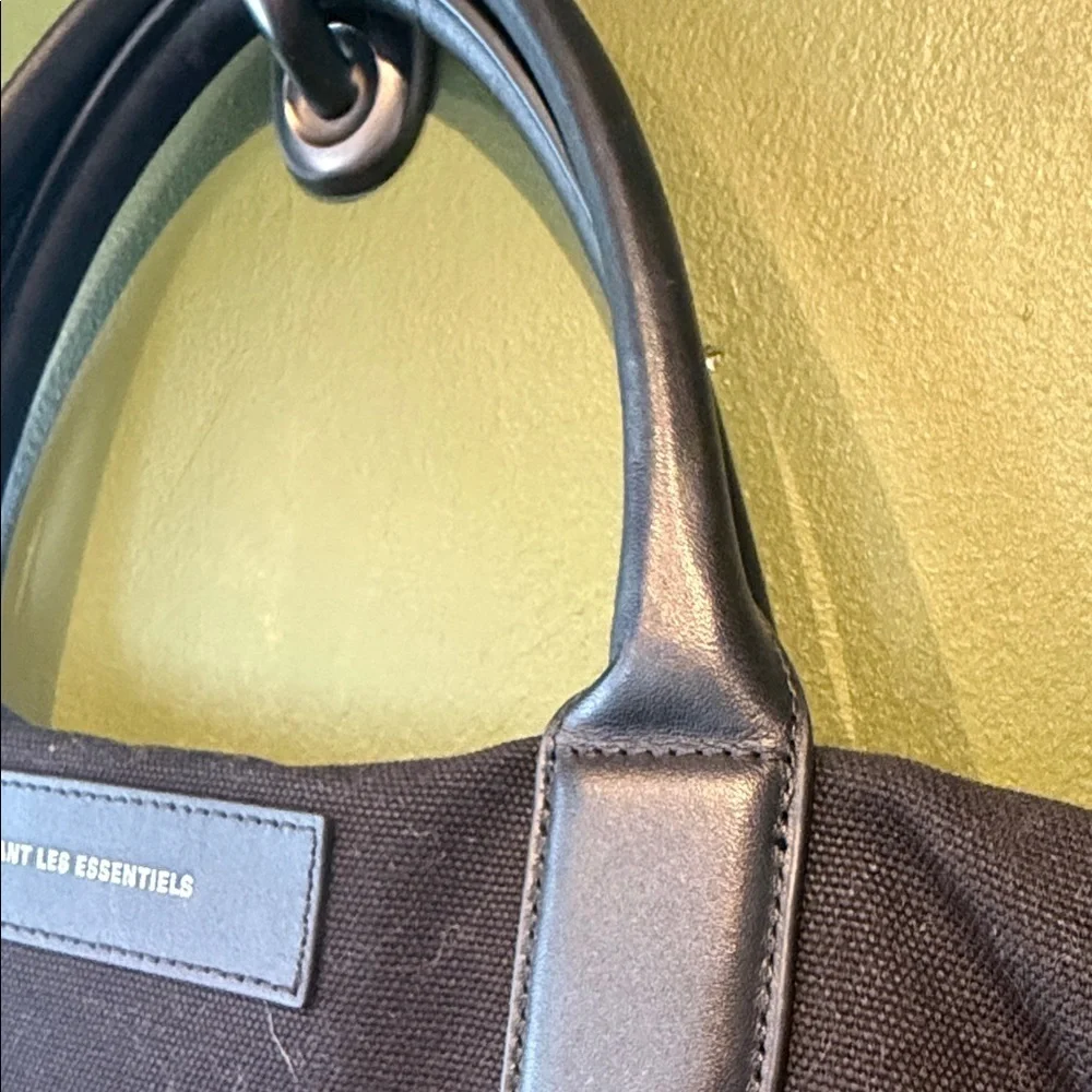 Want Les Essentials Branded O’Hare Black Leather Tote Bag